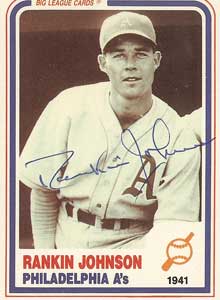 Rankin Johnson Autograph on a 1985 Big League Cards (#24)