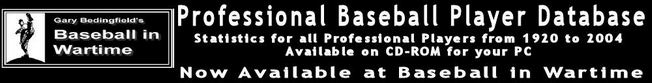 Professional Baseball Player Database
